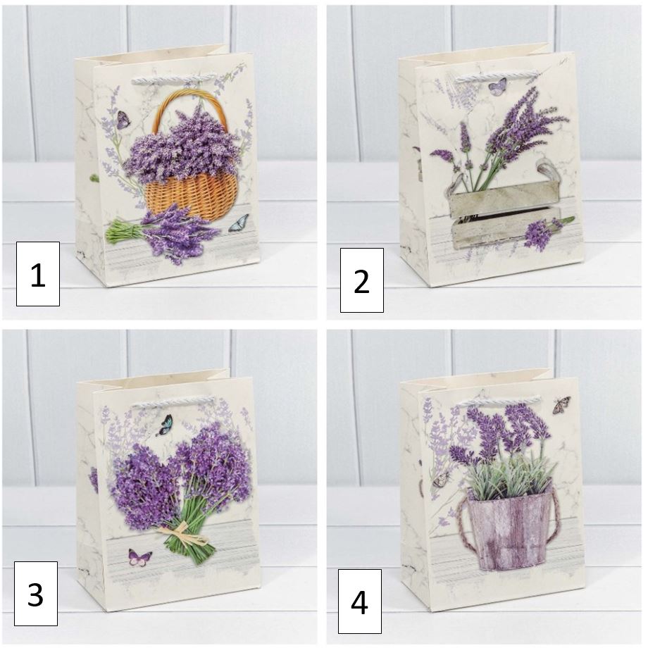 Пакет подарочный "Лаванда" (микс 189) 18*23*10 см