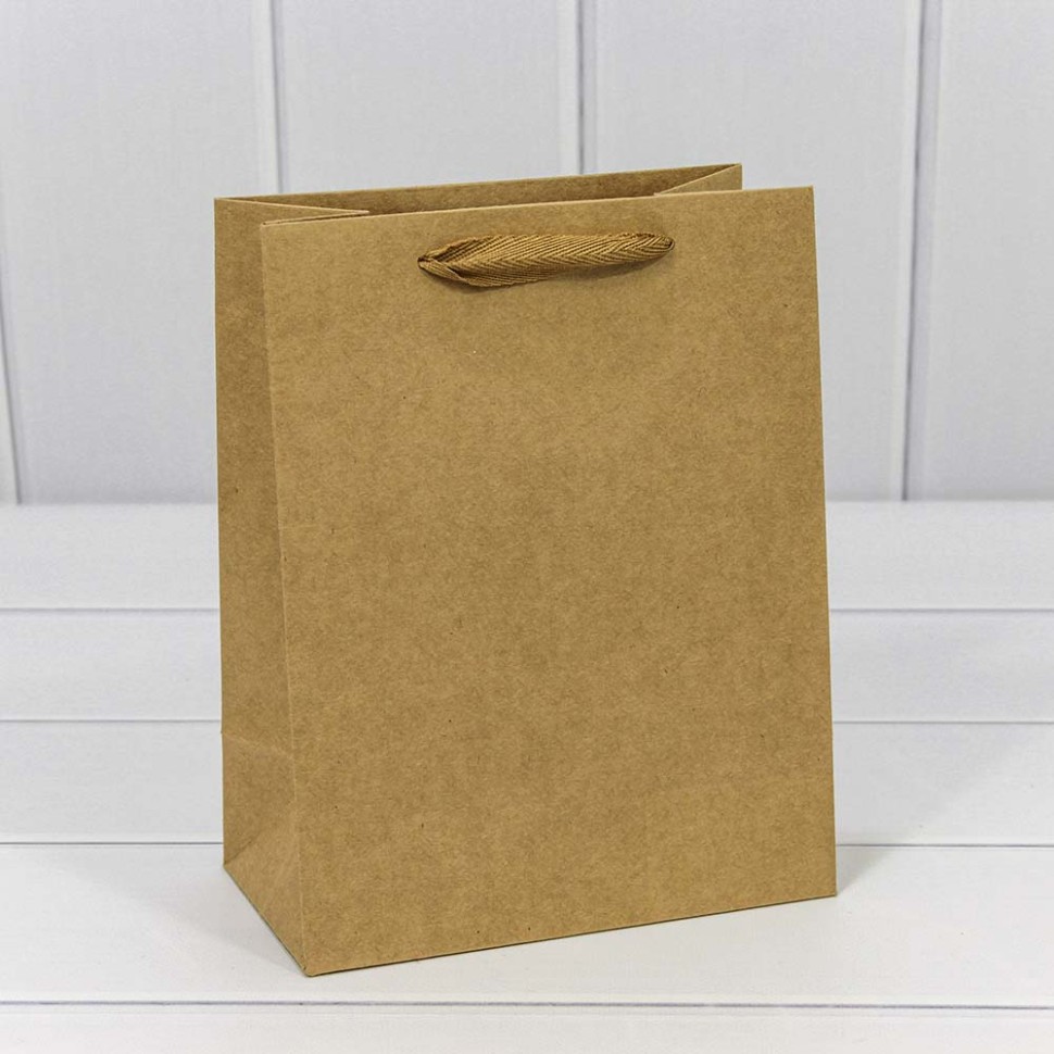 Пакет подарочный Крафт 18*23*10 см