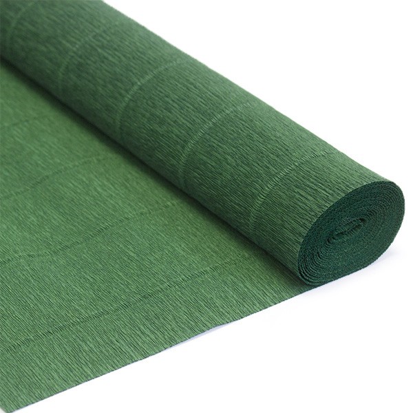 БУМАГА ГОФРИРОВАННАЯ ОЛИВКОВЫЙ ТЕМНЫЙ 50*250см 180Г