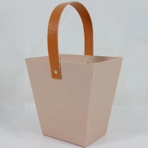 Коробка под цветы 13,1x9х11Н см, 1шт., светло-розовый