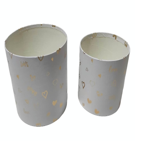 Набор коробок для цветов без крышки "Мелодия любви" 18*16,7, 15*15, 2шт., белый