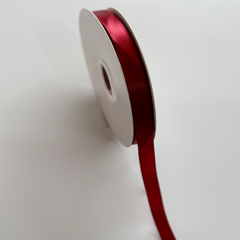Лента атласная полиэстер 1см*80 ярдов, винный (3шт./упак.)