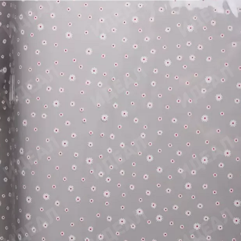 Пленка цветная Маргаритки 70см бело-красный