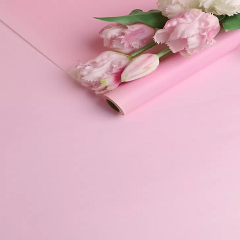 Пленка матовая 40мкм 58см х 10м Воздух розовый светлый