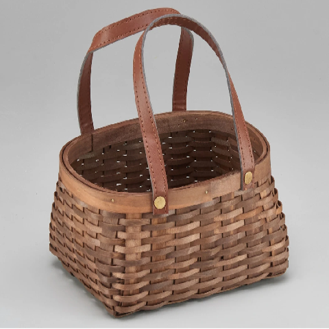 Корзина плетеная (секвойя), 21х16х10/22 см, 1 шт., коричневый