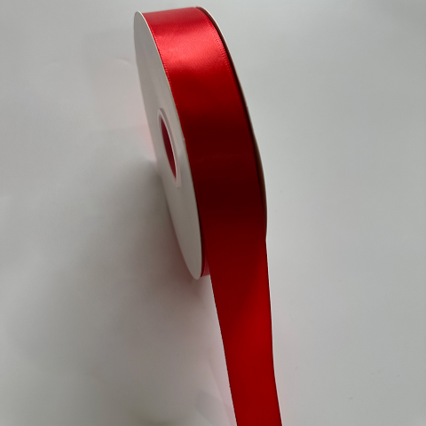 Лента атласная полиэстер 2,5см*80 ярдов, красный (3шт./упак.)