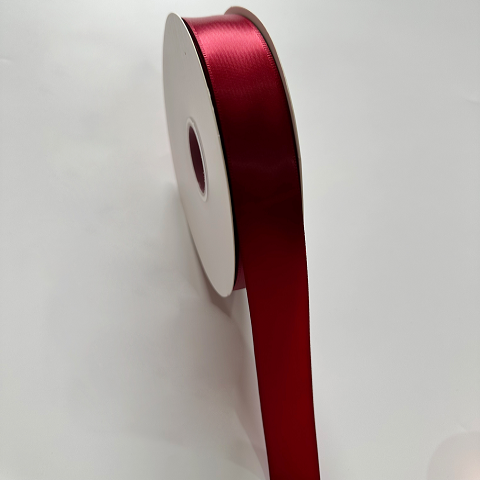 Лента атласная полиэстер 2,5см*80 ярдов, винный (3шт./упак.)