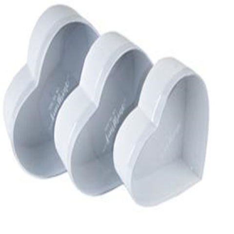 Набор коробок "Сердце" с прозр.крышкой, 3шт. 33х31,8х13,2 см / 30,4х29,2х12,4 см / 28х27х11,2 см. белый (W6632)