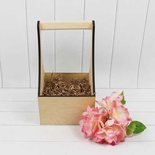 Ящик для декора с ручкой 15×13(16)×28(9,5) натуральный