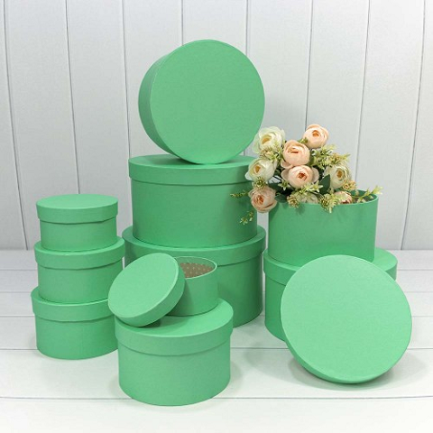 Коробки Круглые Набор 1/10 27*14,7 Светло-зеленый