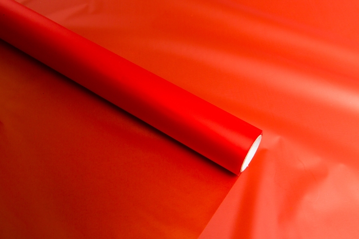 Пленка матовая 60 см × 10 м на втулке красный