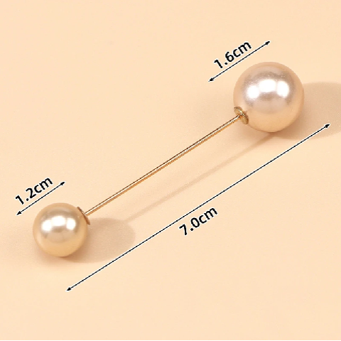 Набор булавок флористических 1,2/1,6 см * 6,5см, 10шт/упак, шампань