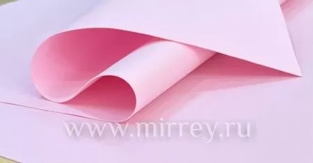 Китайский фоамиран "Пастель", 1 мм. 60 х 70 см. 10 лист./упак. цвет сакуры