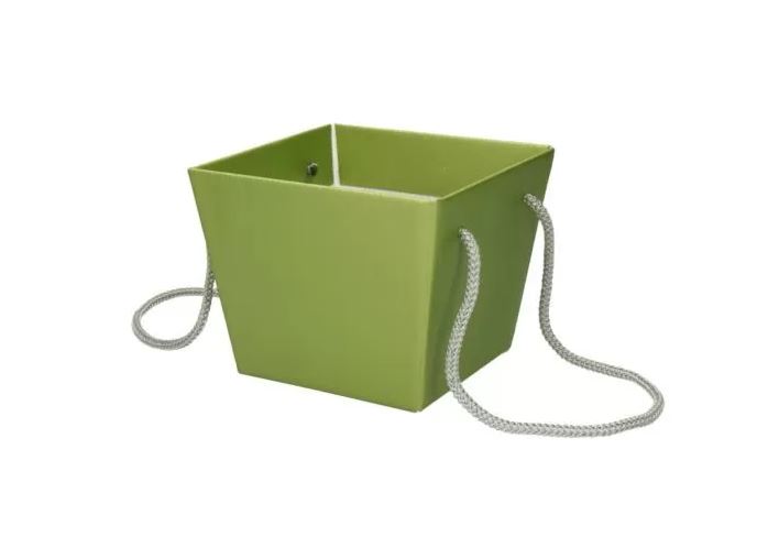 Коробка для цветов "Премиум" 11,8 × 15,4 × 12,5 см, зеленый