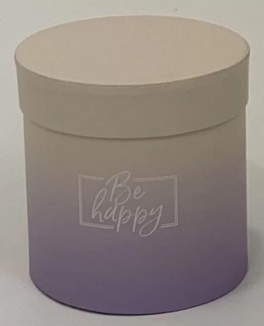 Коробка под цветы "Градиент" с крышкой 11x11 см, бежевый/сиреневый