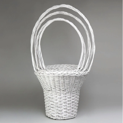 Н-р корзин (ива): D79xH54xHH120 ВD40, D60xH51 BD33, D52xH49 BD27, D43хН47хBD23, 4 шт.,белый