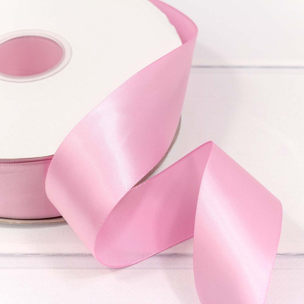 Лента Атласная Полиэстер класс А 3,8см*100ярд Розовато-лиловый