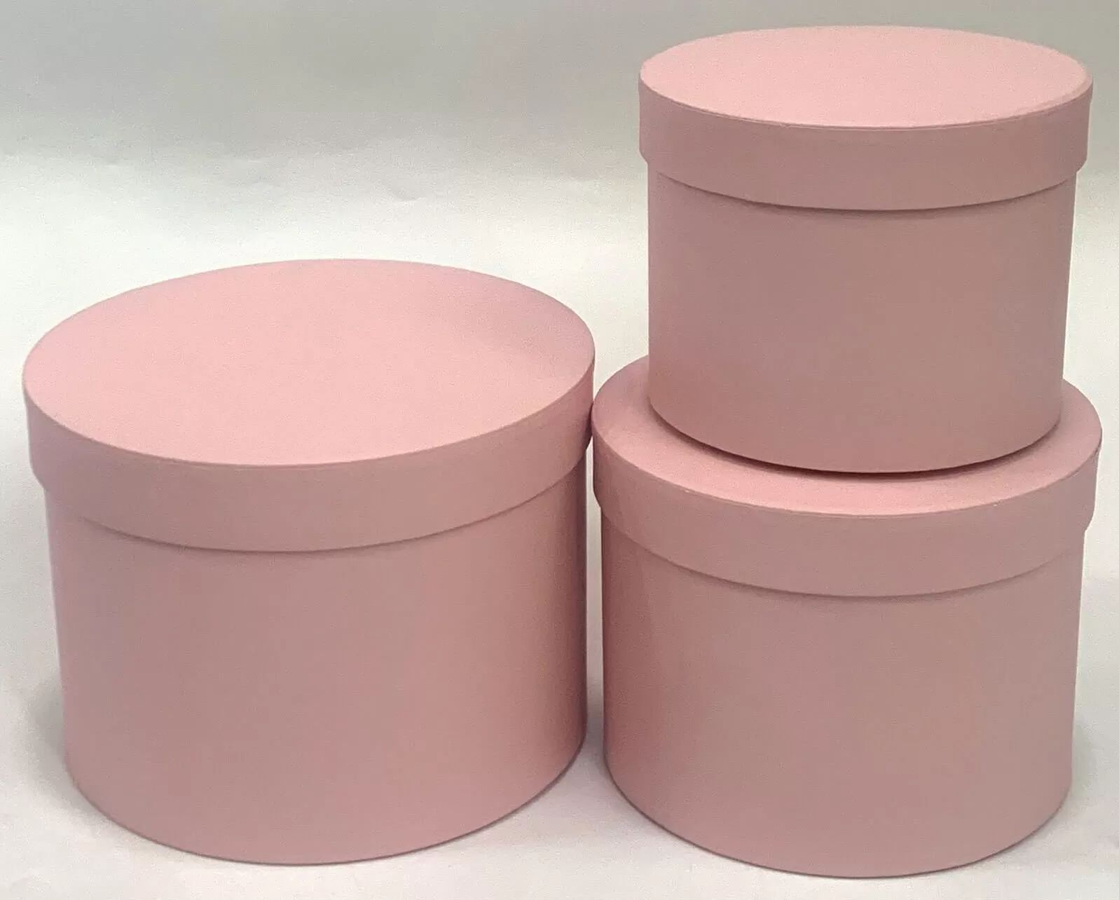 Набор коробок 19,7x14,5 см,17,2x13 см, 14,6x11,3 см, 3 шт., светло-розовый