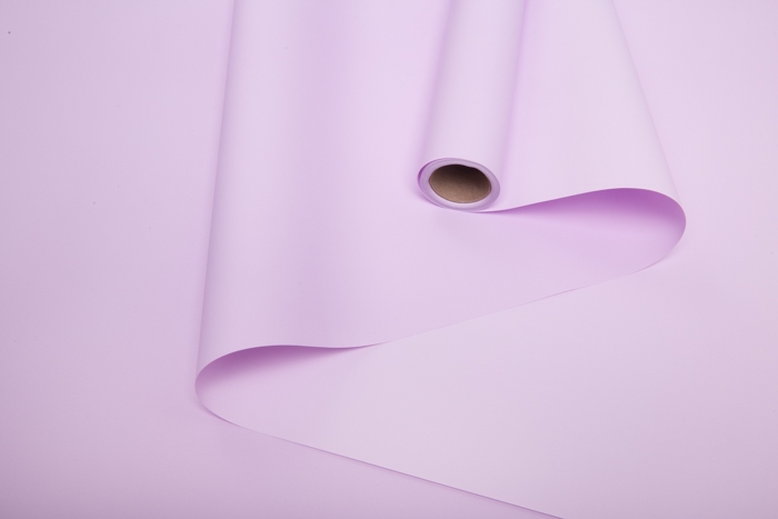 Пленка матовая Пастель 58 см × 10 м на втулке, сиреневый жемчуг