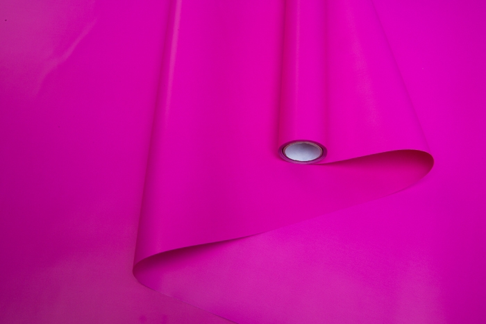 Пленка матовая  Пастель 58см х 10м на втулке, фуксия