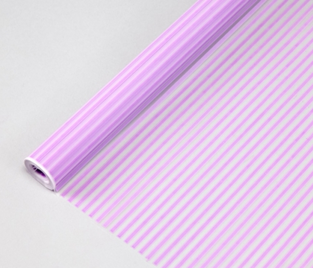 Пленка матовая Полоска, 70 см х 200 гр, сирень