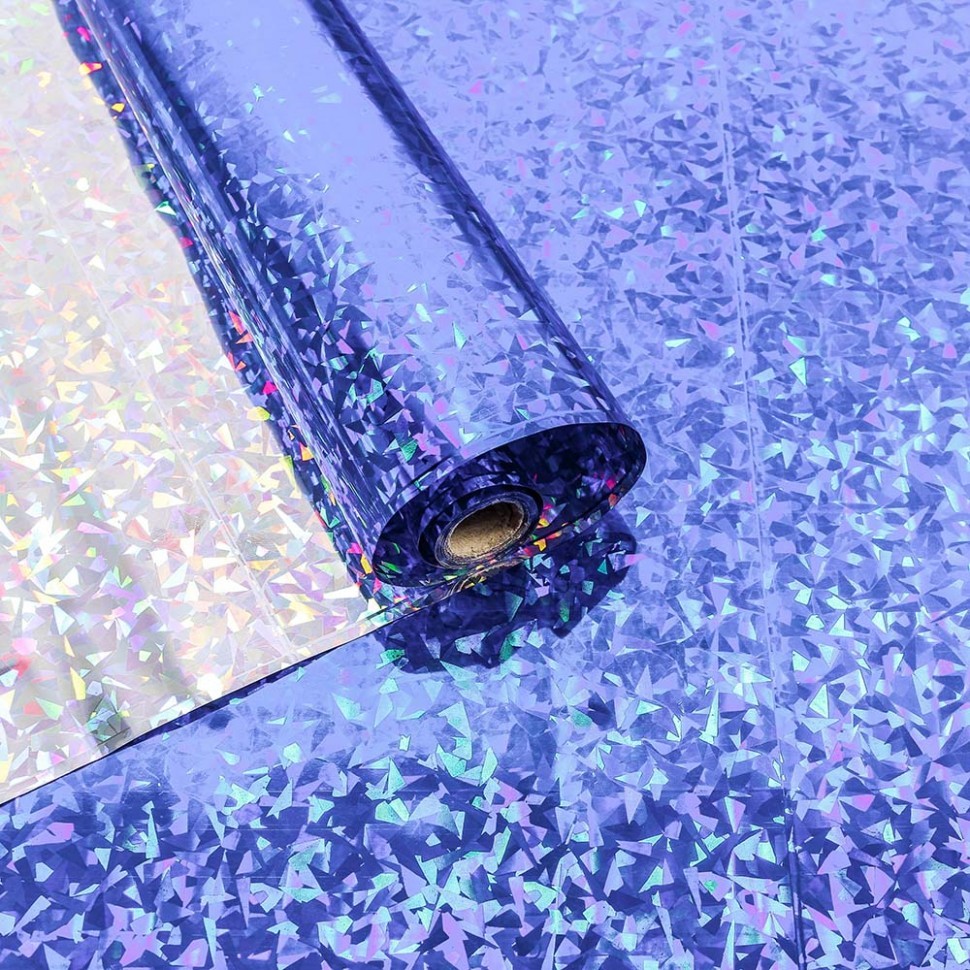 Плёнка 0,7*8,33м Голография 40мкм Синий
