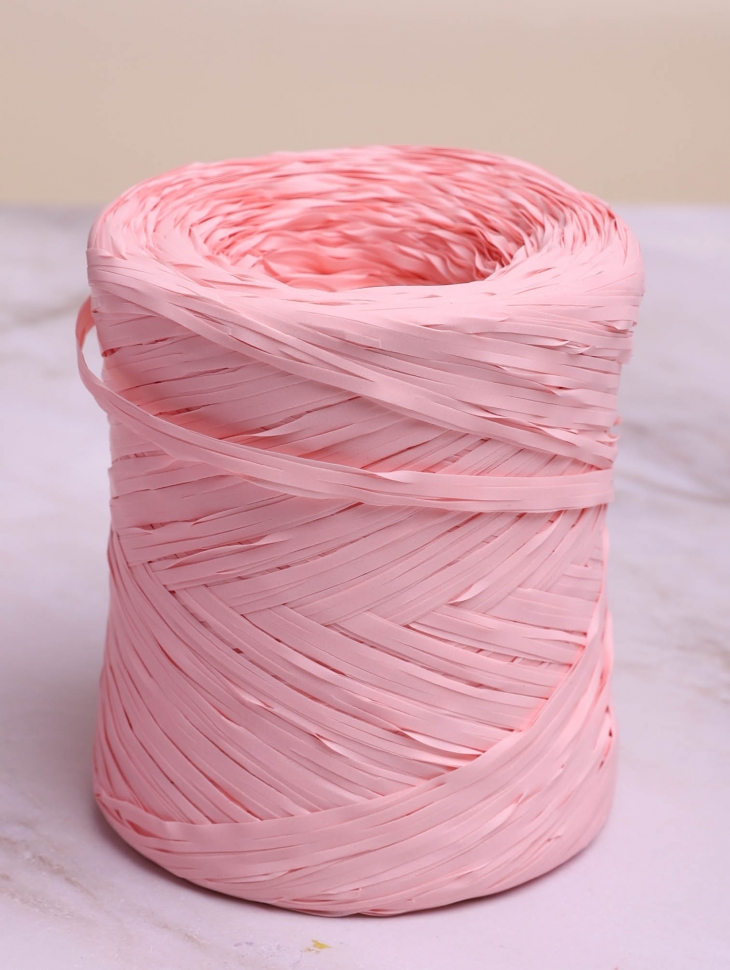 Рафия синтетическая 200 м PL 14 светло-розовая