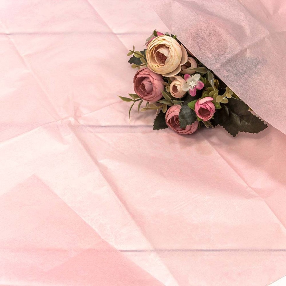 Бумага в листах "Тишью" 50*66 (10 шт.) Розовый