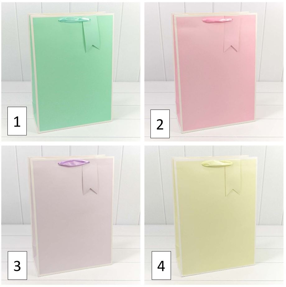 Пакет подарочный Однотонный в рамке (микс) 32*45*15 см