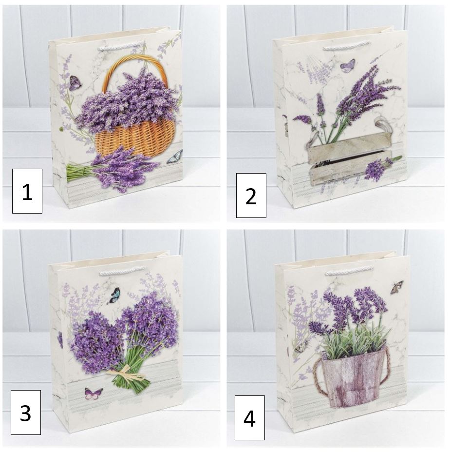 Пакет подарочный "Лаванда" (микс 189) 26*32*10 см