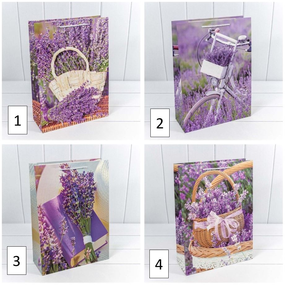 Пакет подарочный "Лаванда" (микс 190) 31*42*12 см