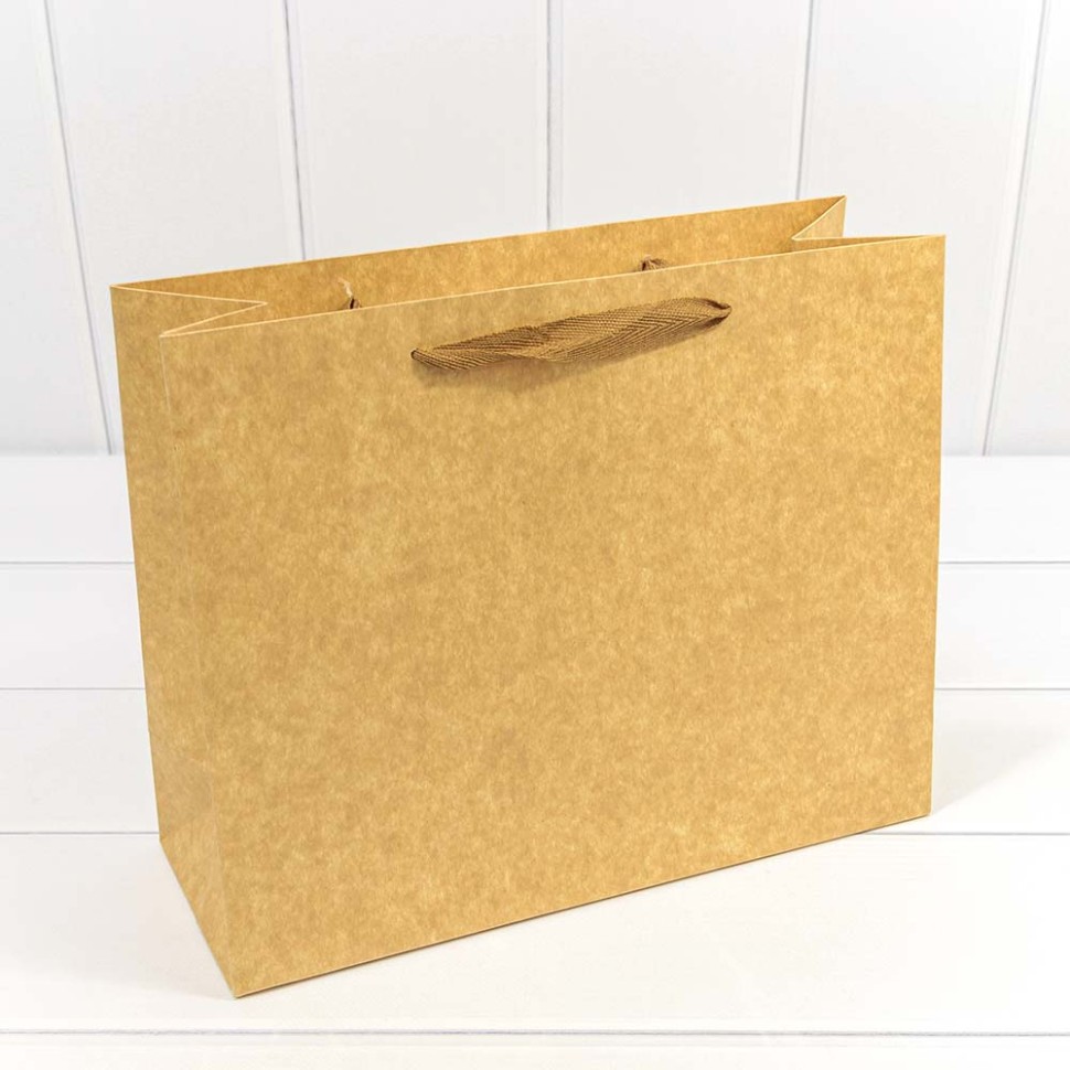 Пакет подарочный крафт "Люкс" 32*26*12 см