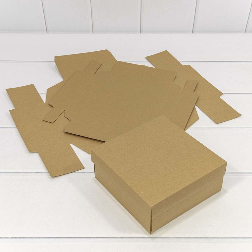 Коробка Квадратная 16,5*16,5*7 сборная Крафт