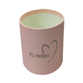 Коробка для цветов "Послание любви" 10*8 см, 1шт., св. розовый