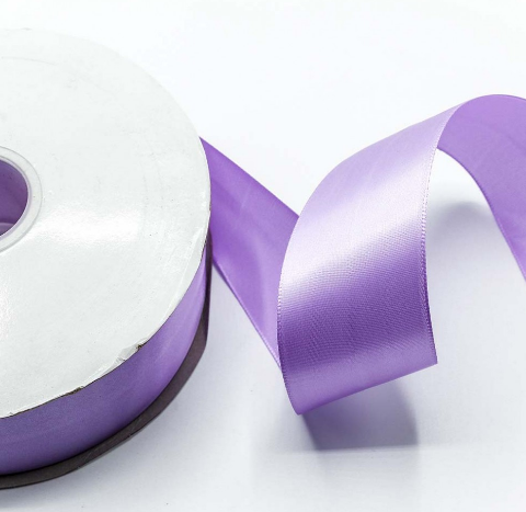 ЛЕНТА АТЛАСНАЯ (ПОЛИЭСТЕР) КЛАСС А 5 СМ*100 ЯРД СИРЕНЕВЫЙ