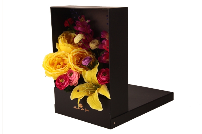 Коробка для цветов Прямоугольная 39*25*9 см черный
