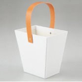 Коробка под цветы 13,1x9х11Н см, 1шт., белый