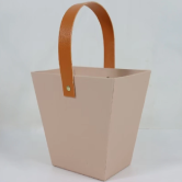 Коробка под цветы 13,1x9х11Н см, 1шт., светло-розовый