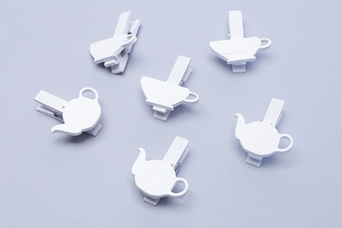 Прищепка Чайник и чашка 3,5*3 см 6 шт