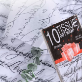 Бумага тишью Рукопись 50х66см,10 лист черный на белом