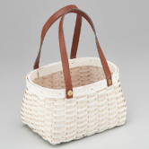 Корзина плетеная (секвойя), 21х16х10/22 см, 1 шт., белый