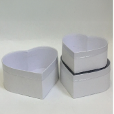 Набор коробок "Сердце" с прозр.крышкой, 3шт. 23х20,7х9 / 20,7х18,4х8 / 18,4х16,1х7 см. белый (W7797)