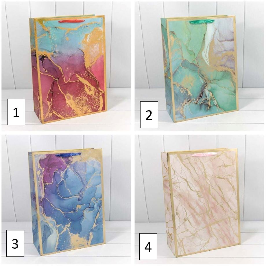 Пакет подарочный "Мрамор" (микс) 32*45*15