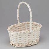 Корзина плетеная (ива), 30х22х11х28СМ, 1 шт., белый