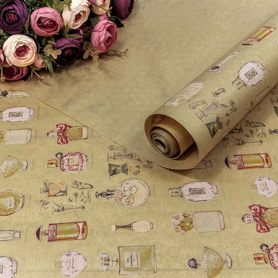 БУМАГА КРАФТ 0,72*10 М ВЕРЖЕ "ПАРФЮМ"