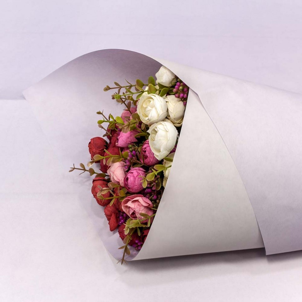 БУМАГА В ЛИСТАХ КРАФТ "ЦВЕТНАЯ" ХАМЕЛЕОН 58*58 СМ (20 ШТ.) СВЕТЛО-СИРЕНЕВЫЙ