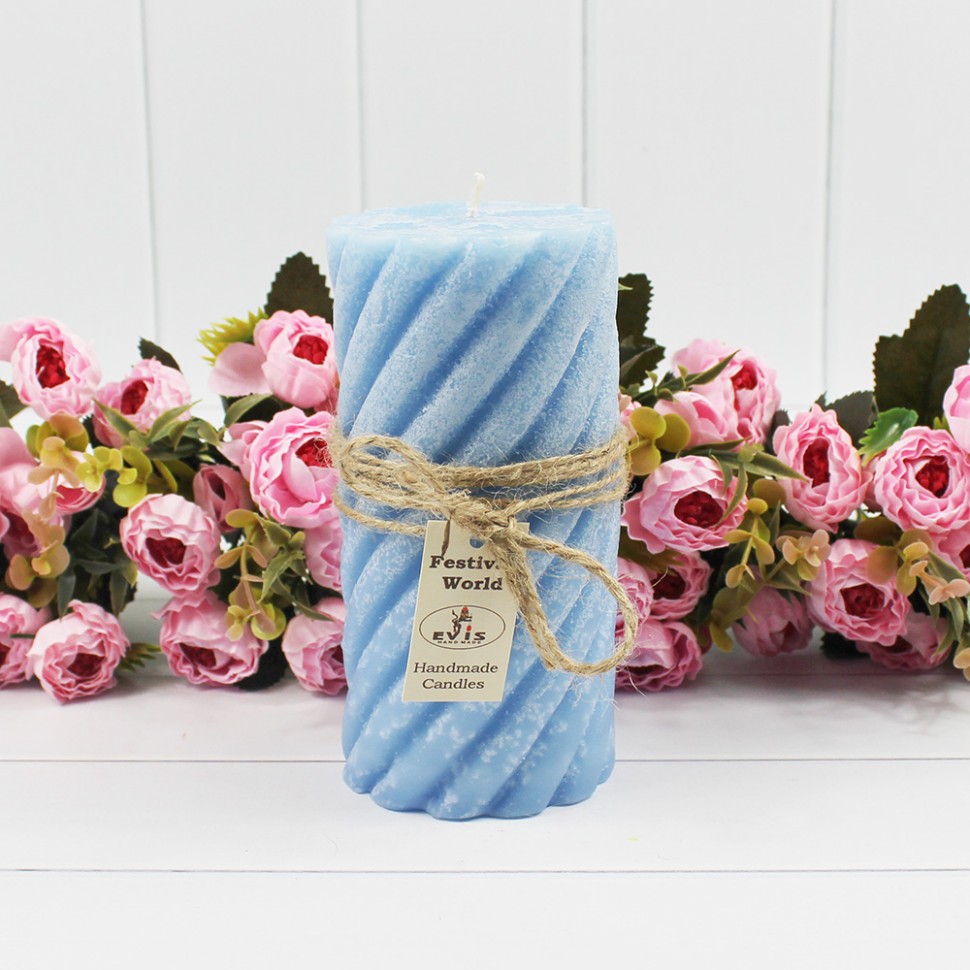 Джейн бирюза Свеча парафиновая декоративная
