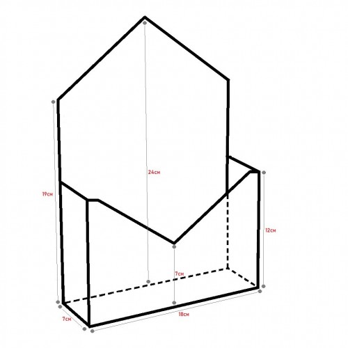 КОРОБКА "КОНВЕРТ" 18*24*7 СМ "LOVE" ФУКСИЯ