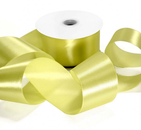 ЛЕНТА АТЛАСНАЯ САТИН 5 СМ*50 ЯРД СВЕТЛЫЙ ЖЕЛТЫЙ