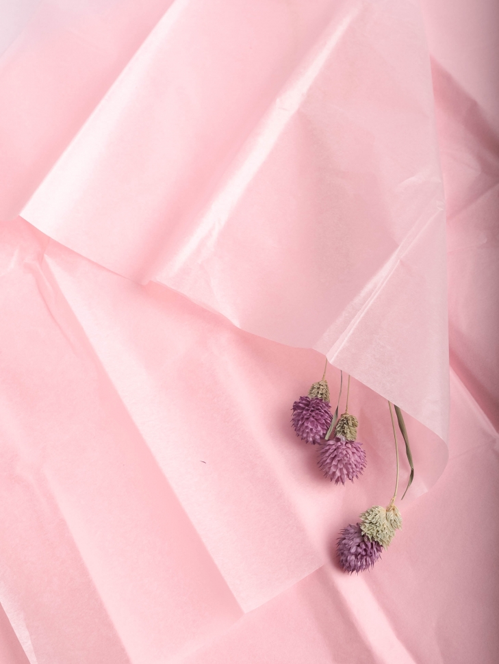 Бумага в листах "Тишью" 50*66 (10 шт.) Светло-розовый